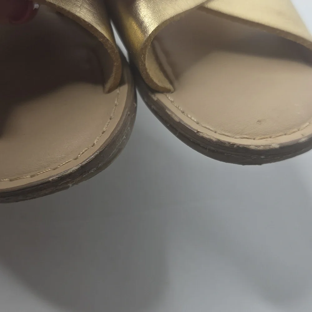 Cat & Jack Gold Metallic Girls Ankle Strap Sandal Size 6